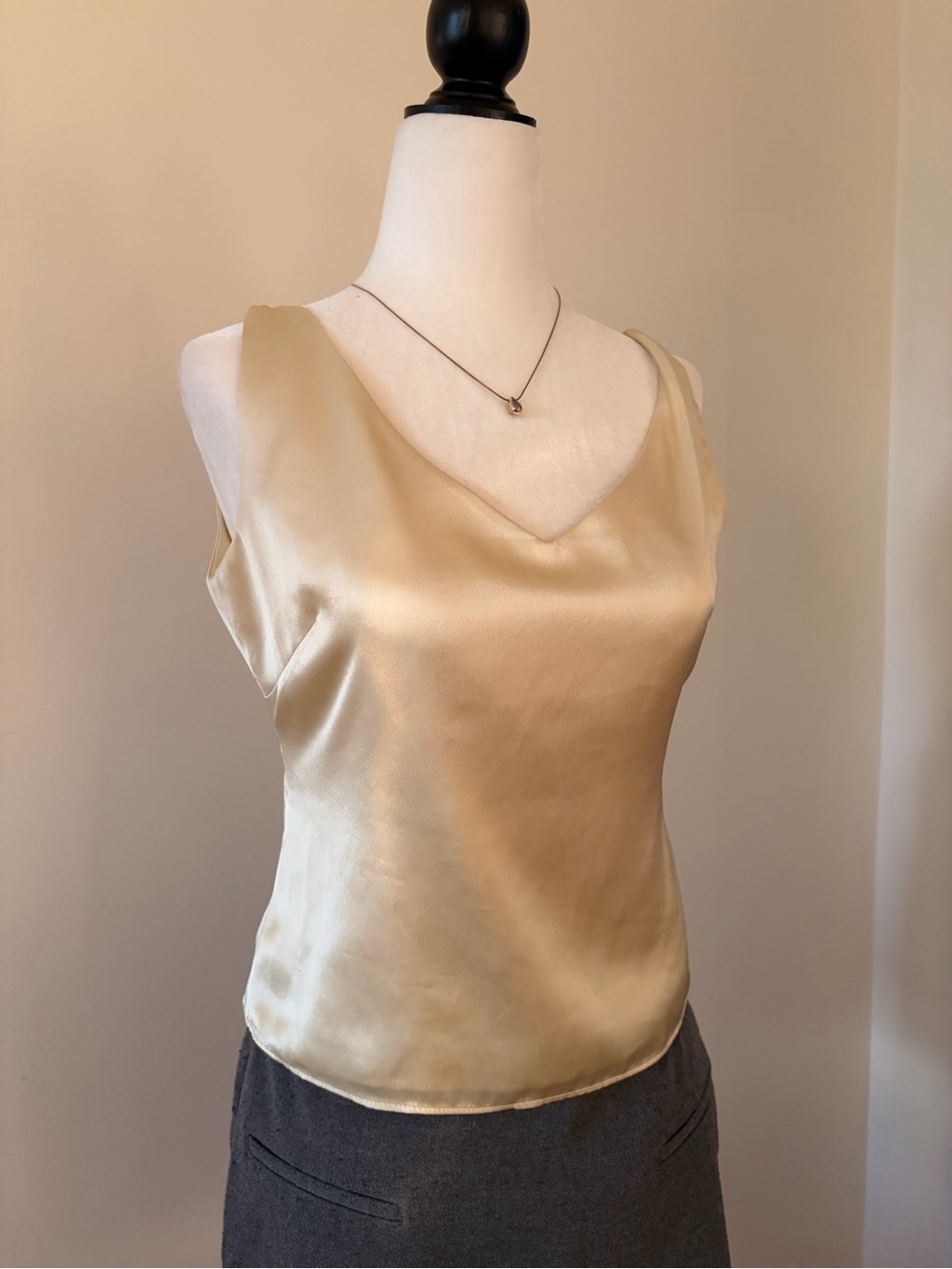 Precis Petite Butter Yellow Satin Top